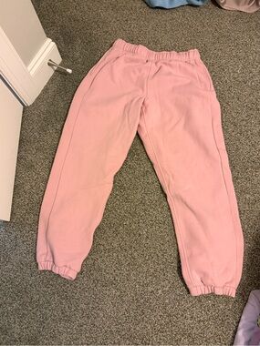 Lululemon Pink Fleece Jogger Sweats